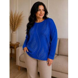 Светр жіночий 25511 blue р.52-56 "Elena&Vika" недорого оптом від прямого постачальника