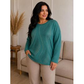Светр жіночий 25511 green р.52-56 "Elena&Vika" недорого оптом від прямого постачальника