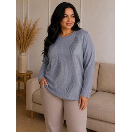 Светр жіночий 25511 grey р.52-56 "Elena&Vika" недорого оптом від прямого постачальника