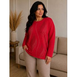 Светр жіночий 25511 red р.52-56 "Elena&Vika" недорого оптом від прямого постачальника
