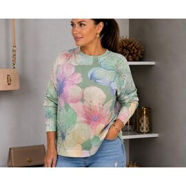 Светр жіночий 25534 green р.50-56 "Elena&Vika" недорого оптом від прямого постачальника