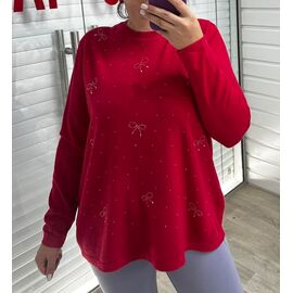 Светр жіночий 25512 red р.50-54 "PULSE" недорого оптом від прямого постачальника