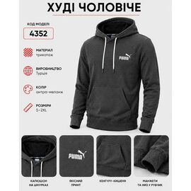 Фотография Худи мужской AZ1225-4352 grey р.2XL-6XL "REMAIN" недорого оптом от прямого поставщика