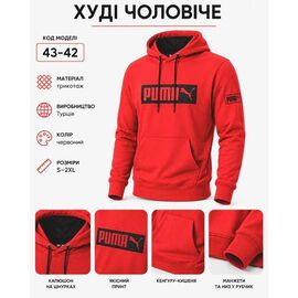 Фотография Худи мужской AZ1232-43-42 red р.2XL-6XL "REMAIN" недорого оптом от прямого поставщика