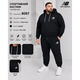 Костюм спортивний чоловічий AZ1334-8087 black р.2XL-6XL "REMAIN" недорого оптом від прямого постачальника