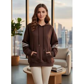 Худі жіноче 0719 brown р.44-50 "Katty" недорого оптом від прямого постачальника