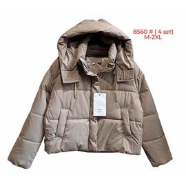 Куртка жіноча зимова 8560 beige р.M-2XL "Katty" недорого оптом від прямого постачальника