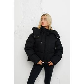 Куртка жіноча зимова 8560 black р.M-2XL "Katty" недорого оптом від прямого постачальника