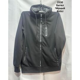 Фотография Кофта спортивная мужская 2330 black р.3XL-7XL "WELL" недорого оптом от прямого поставщика