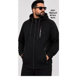 Фотография Кофта спортивная мужская 2331 black р.M-3XL "WELL" недорого оптом от прямого поставщика