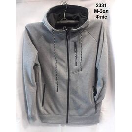 Фотография Кофта спортивная мужская 2331 l.grey р.M-3XL "WELL" недорого оптом от прямого поставщика