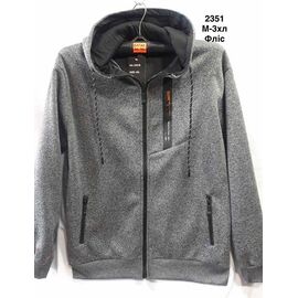 Фотография Кофта спортивная мужская 2351 grey р.M-3XL "WELL" недорого оптом от прямого поставщика