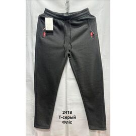 Фотография Штаны спортивные мужские утеплённые 2418 grey р.48-56 "WELL" недорого оптом от прямого поставщика