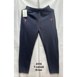 Фотография Штаны спортивные мужские утеплённые 2418 navy р.48-56 "WELL" недорого оптом от прямого поставщика