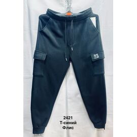 Фотография Штаны спортивные мужские утеплённые 2421 navy р.48-56 "WELL" недорого оптом от прямого поставщика