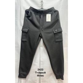 Фотография Штаны спортивные мужские утеплённые 2422 grey р.48-56 "WELL" недорого оптом от прямого поставщика