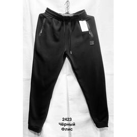 Фотография Штаны спортивные мужские утеплённые 2423 black р.48-56 "WELL" недорого оптом от прямого поставщика