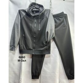 Костюм спортивний чоловічий 6660 black р.M-3XL "WELL" недорого оптом від прямого постачальника