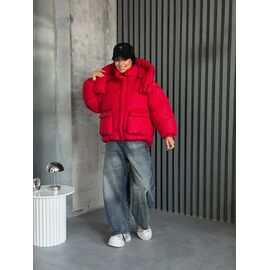 Куртка жіноча зимова 172 red р.S-M "QU STYLE" недорого оптом від прямого постачальника