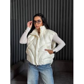 Фотография Жилетка женская 2502 milk р.S-M "QU STYLE" недорого оптом от прямого поставщика