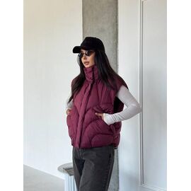 Фотография Жилетка женская 2502 wine р.S-M "QU STYLE" недорого оптом от прямого поставщика