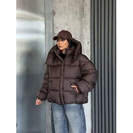 Куртка жіноча зимова 2541 brown р.S-M "QU STYLE" недорого оптом від прямого постачальника