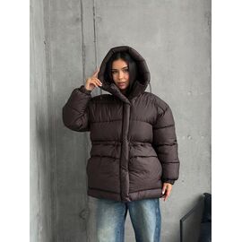 Куртка жіноча зимова 2546 brown р.S-M "QU STYLE" недорого оптом від прямого постачальника