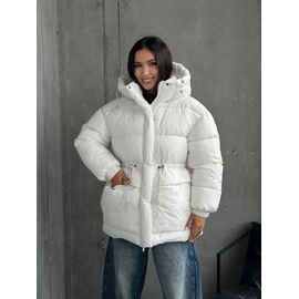 Куртка жіноча зимова 2546 white р.S-M "QU STYLE" недорого оптом від прямого постачальника