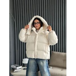 Куртка жіноча зимова 2568 milk р.S-M "QU STYLE" недорого оптом від прямого постачальника