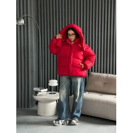 Куртка жіноча зимова 2568 red р.S-M "QU STYLE" недорого оптом від прямого постачальника