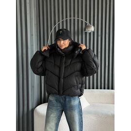 Куртка жіноча зимова 2577 black р.S-M "QU STYLE" недорого оптом від прямого постачальника