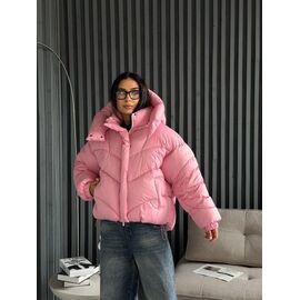 Куртка жіноча зимова 2577 pink р.S-M "QU STYLE" недорого оптом від прямого постачальника