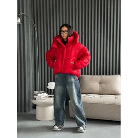 Куртка жіноча зимова 2577 red р.S-M "QU STYLE" недорого оптом від прямого постачальника