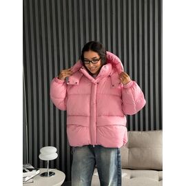 Куртка жіноча зимова 2578 pink р.S-M "QU STYLE" недорого оптом від прямого постачальника