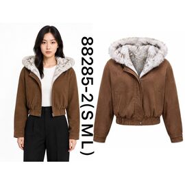 Куртка жіноча зимова 88285 brown р.S-L "Ale-Ate" недорого оптом від прямого постачальника