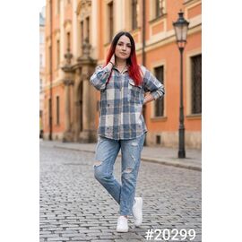 Сорочка жіноча 20231 l.blue р.44-48 "Kosta" недорого оптом від прямого постачальника