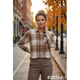 Сорочка жіноча 20262-1 beige р.44-48 "Kosta" недорого оптом від прямого постачальника