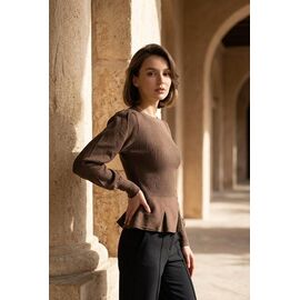 Светр жіночий 2602 brown р.44-48 "Kosta" недорого оптом від прямого постачальника