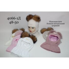 Фотография Шапка детская зимняя на девочку 4066-1Д mix р.48-50 "Red Hat" недорого оптом от прямого поставщика
