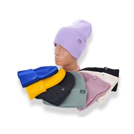 Фотография Шапка детская зимняя унисекс 3499-1 mix р.54-56 "Red Hat" недорого оптом от прямого поставщика