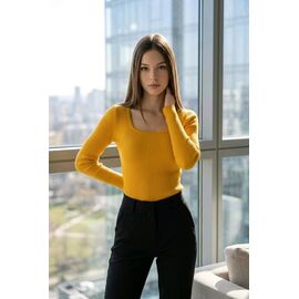 Светр жіночий 9024 yellow р.42-46 "Kosta" недорого оптом від прямого постачальника