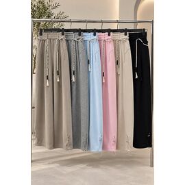 Штани спортивні жіночі 0714 l.beige р.44-50 "LOOK" недорого оптом від прямого постачальника