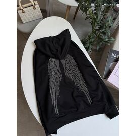 Худі жіноче 9086 black р.42-48 "LINDA" недорого оптом від прямого постачальника