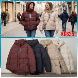 Куртка жіноча зимова K0635 d.beige р.M-2XL "Ayden" недорого оптом від прямого постачальника
