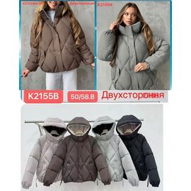 Куртка жіноча зимова K2155B black р.50-58 "Ayden" недорого оптом від прямого постачальника