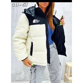 Куртка жіноча зимова KL8308 milk-black р.M-2XL "Ayden" недорого оптом від прямого постачальника