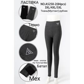 Фотография Лосины женские тёплые G51-5250-2 mix р.3XL-5XL "ZERO" недорого оптом от прямого поставщика