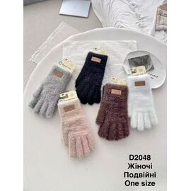 Рукавички жіночі утеплені D2048 mix р.6.5-8.5 "Descarrilado" недорого оптом від прямого постачальника