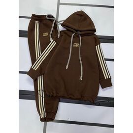 Фотография Костюм детский спортивный тёплый на девочку 585 brown р.128-152 "Kosmy" недорого оптом от прямого поставщика