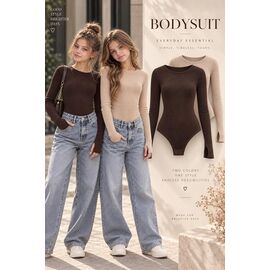 Фотография Боди на девочку KR874 brown р.34-42 "Karolina" недорого оптом от прямого поставщика